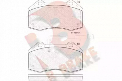 R BRAKE rb1879 -  Комплект тормозных колодок, дисковый тормоз